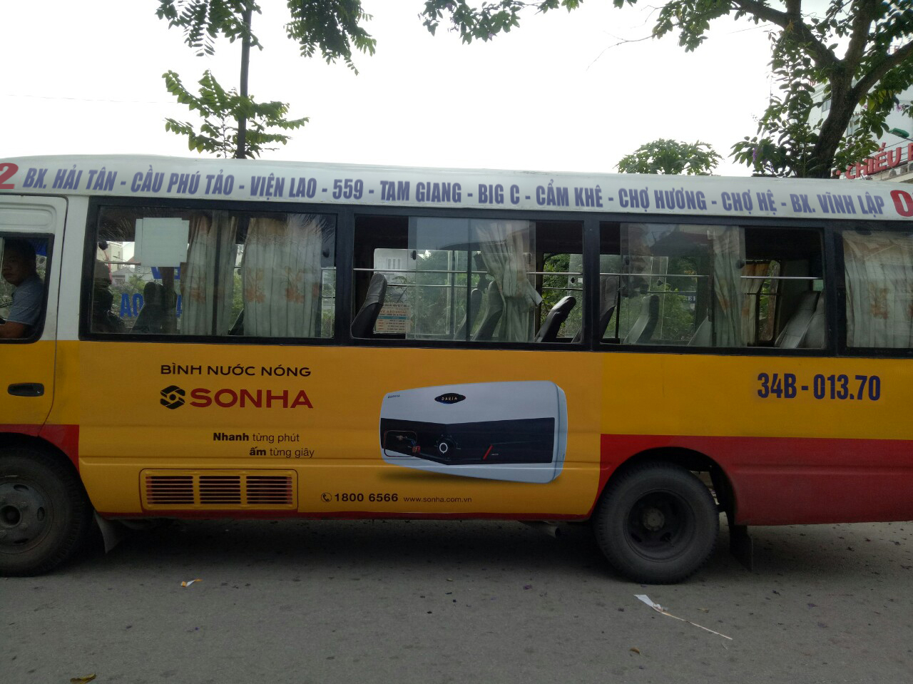 Quảng cáo xe bus tuyến 02 - Xe bus Hải Dương